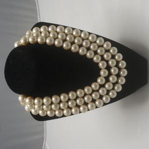 MONET THREE STRAND NECKLACE( faux vintage)